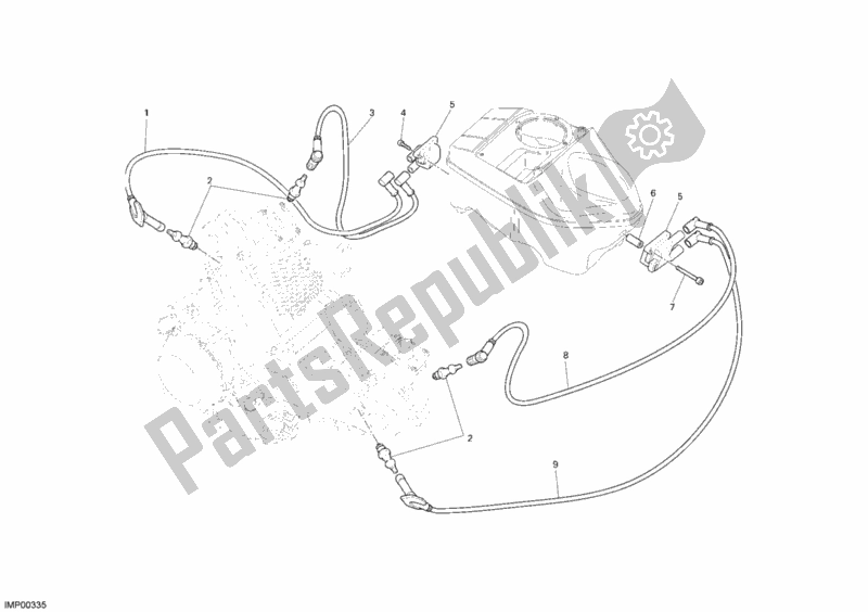 Todas las partes para Bobina De Encendido de Ducati Sportclassic Sport 1000 USA 2007